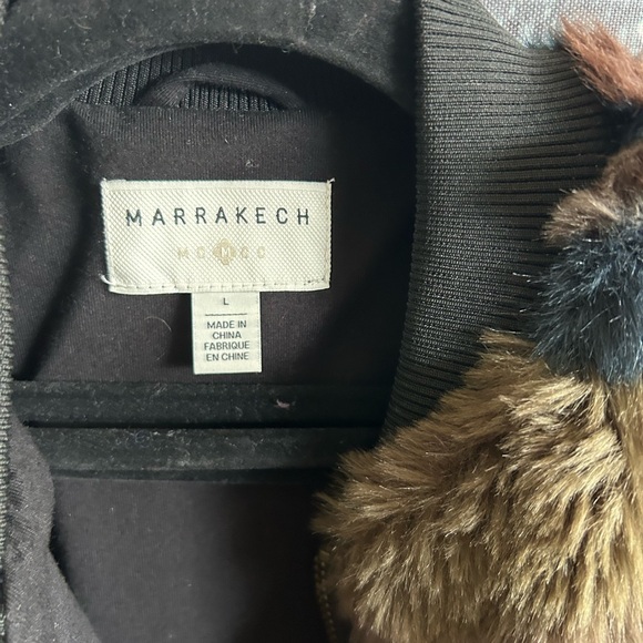 Anthro Marrakech Faux Fur Bomber Jacket - Picture 4 of 9